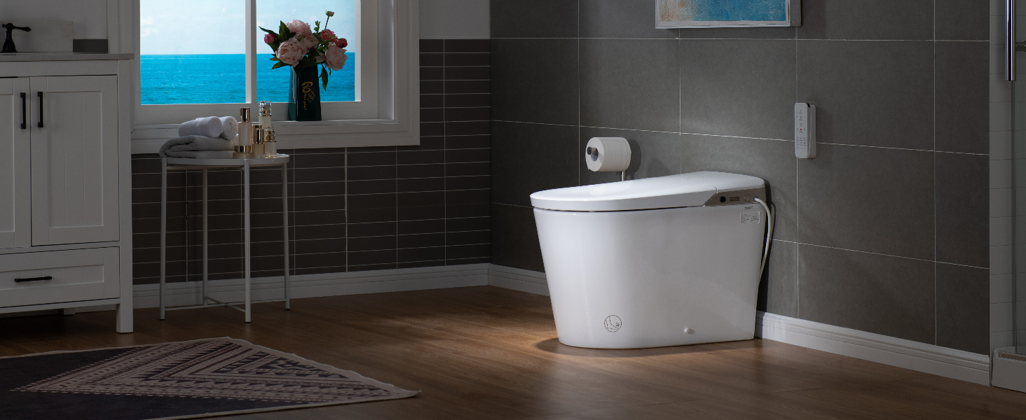 Amazon.com: WOODBRIDGE Smart Toilet with Tank, Auto Open & Close